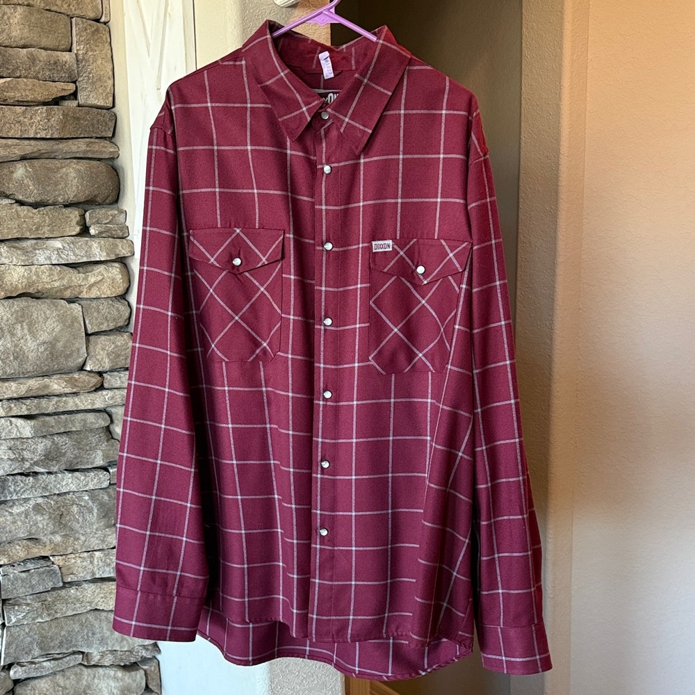DIXXON Maroon Checkered Shirt The Underground